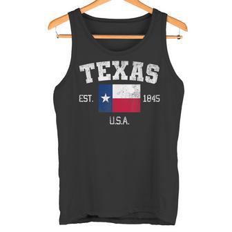 Impresión Retro Texas Texas Est 1845 Camiseta sin mangas - Regaloses