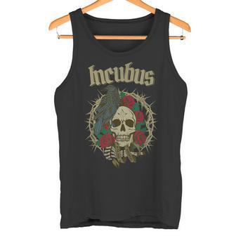 Incubus Cráneo Rosas Espinas Cuervo Oscuro Horror Camiseta sin mangas - Regaloses