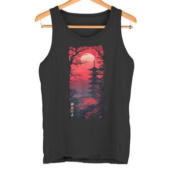 Japan Retro 80Er 90Er In Grunge Cherry Blossomaporwave Tank Top - Seseable