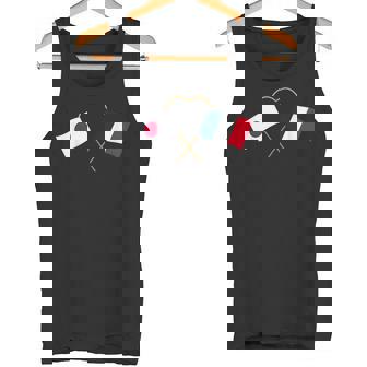 Japanese Flag France Flag フランス遺産 フランスのルーツ 日本の国旗 フランスの国旗 タンクトップ - Kawaiitshirt