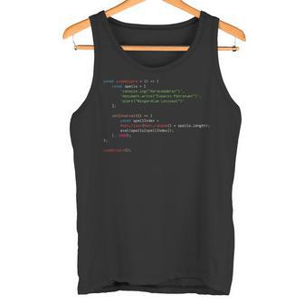 Javascript コードウィザード プログラミング構文 ウェブ開発者 タンクトップ - Kawaiitshirt