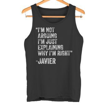 Javier Zitat Lustiger Geburtstag Custom Name Idee Ingenieur Tank Top - Seseable