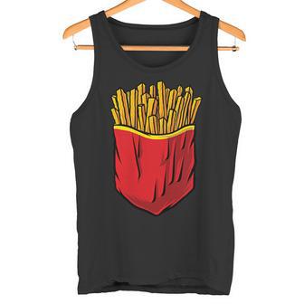 Junk Food Fast Food Chips Pommes Frites In Einer Tasche Tank Top - Seseable
