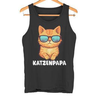 Katzenpapa Katzen Papaatertag Katze Lustige Männer Katzen Tank Top - Seseable