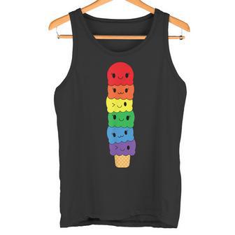 Kawaii Gay アイスクリーム Lgbt プライド レインボー プライド 月間 タンクトップ - Kawaiitshirt