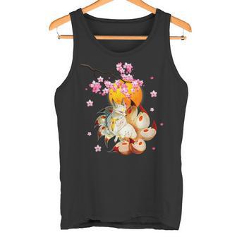 Kitsune-Fox Renard Japonais À Neuf Queues Fleurs De Cerisier Débardeur e - Cadeauxyz