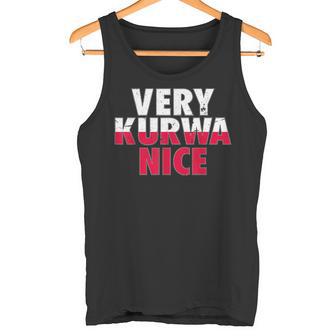Very Kurwa Nice Polen Polska Polskie Eagle Tank Top - Seseable