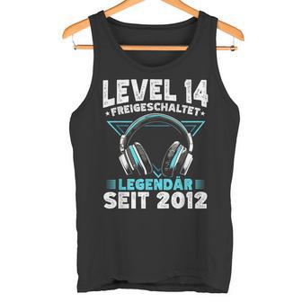 Level 14 Geburtstag Junge Gamer Mann Deko Jahrgang 2012 Tank Top - Seseable