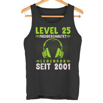 Level 25 Geburtstag Junge Gamer Mann Deko Jahrgang 2001 Tank Top - Seseable