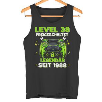 Level 38 Jahre Geburtstags Mann Gamer 1988 Geburtstag Tank Top - Seseable