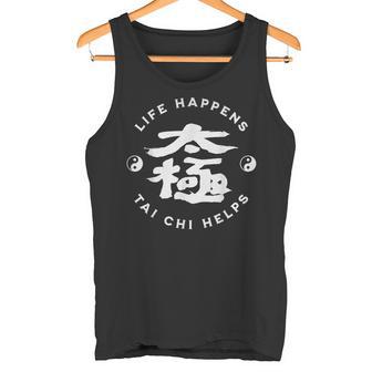 Life Happens Tai Chi Aide La Calligraphie Chinoise Ying & Yang Débardeur e - Cadeauxyz