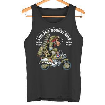 Life Is A Monkey Bike 英国軍 ヴィンテージエディション タンクトップ - Kawaiitshirt