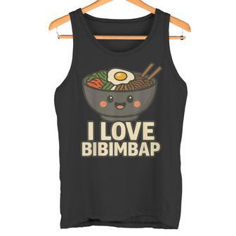 I Love Bibimbap Dibujos Animados K-Food Amante Amor Comida Coreana Camiseta sin mangas - Regaloses