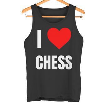 I Love Chess ハートギフト メンズ レディース キッズ アパレル 服 タンクトップ - Kawaiitshirt