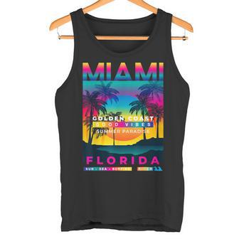 I Love Miami Miamiibes Illustration Graphic s タンクトップ - Kawaiitshirt