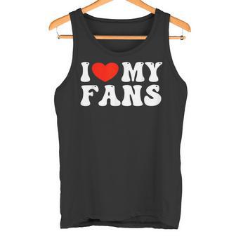 I Love My Fans タンクトップ - Kawaiitshirt