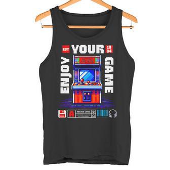 Máquina Recreativa Retro Píxel Jugador Nerd Friki Camiseta sin mangas - Regaloses