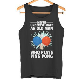 Mejor Ping Pong Diseño Hombres Papá Abuelo Jugador De Tenis De Mesa Camiseta sin mangas - Regaloses