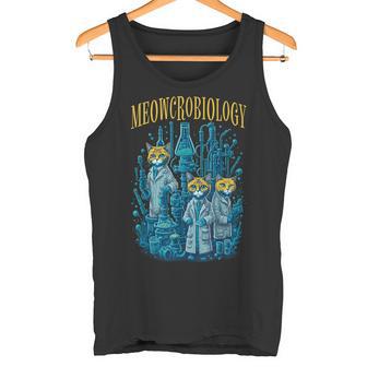 Meowcrobiology 猫 ニャー微生物学 科学 細菌学 タンクトップ - Kawaiitshirt