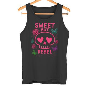 Mignon ’N Punk Crâne Coeurs Papillons Roses Esthétique Débardeur e - Cadeauxyz
