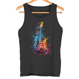Musicien De Guitare Électrique Coloré Débardeur e - Cadeauxyz