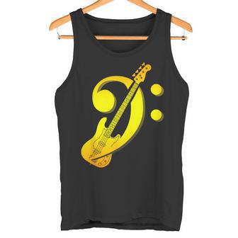 Musique Musicien Clé De Fa Bassiste Guitare Basse Débardeur e - Cadeauxyz