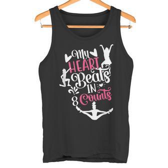 My Heart Beats 8カウント チアリーダー ダンサー チアリーディング タンクトップ - Kawaiitshirt