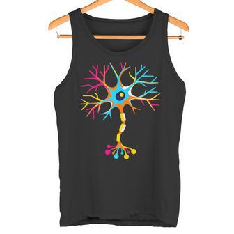 Neurobiología Neurona Célula Cerebro Ciencia Colorido Mínimo In Mangas Camiseta sin mangas - Regaloses