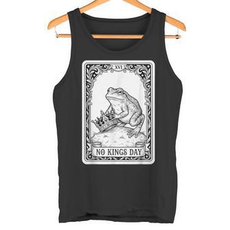 No Kings Day タロットカード カエル タンクトップ - Kawaiitshirt