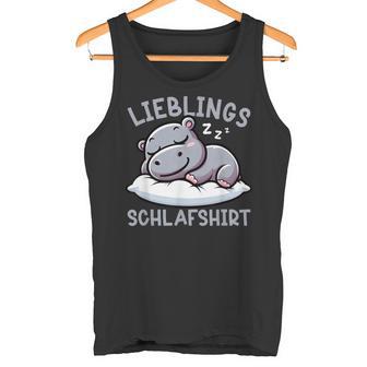Offizielleschlaf Nilpferd Lustiges Pyjama Chillen Tank Top - Seseable