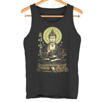 Om Mani Padme Hum Méditation Bouddha Tibétain Mantra Yoga Débardeur e - Cadeauxyz