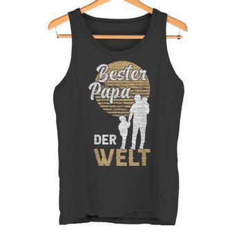 Papa 2 Kinder Bester Papa Der Welt Papaatertag Tank Top - Seseable