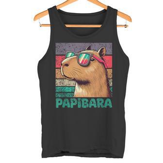 Papibaraatertag Bester Papa Capybara Tank Top - Seseable