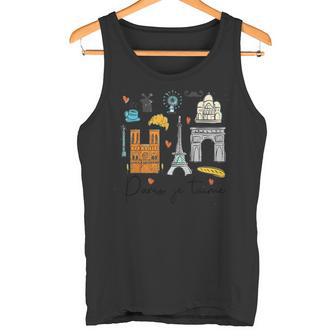 Paris Je T'aime París Amanteiajando Francia Bebé Niño Camiseta sin mangas - Regaloses