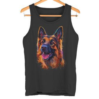 Pastor Alemán Motivo Perro Ilustración Mascota Pastor Alemán Camiseta sin mangas - Regaloses