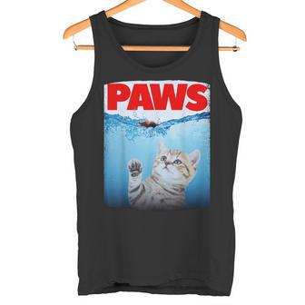 Paws Parody Cat Chasing A Cutecared Mouse Cat Lover タンクトップ - Kawaiitshirt