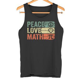 Paz Amor Matemáticasintage Matemáticas Nerd Retro Divertido Matemáticas Profesor Camiseta sin mangas - Regaloses