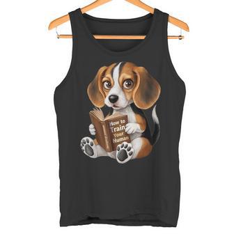 Perro Beagle Libro Como Entrenar A Tu Humano Divertido Camiseta sin mangas - Regaloses