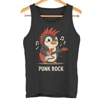 Pingouin Punk Rock Drôle Avec Guitare Et Phrase Humoristique Débardeur e - Cadeauxyz