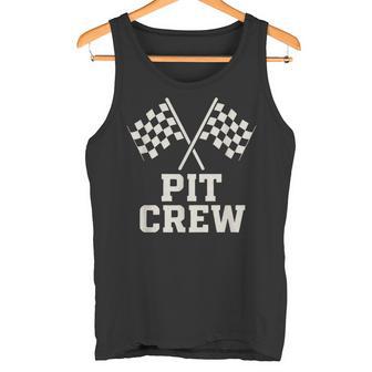 Pit Crew Drapeaux Damier Croisés Rétro Course Auto Débardeur e - Cadeauxyz