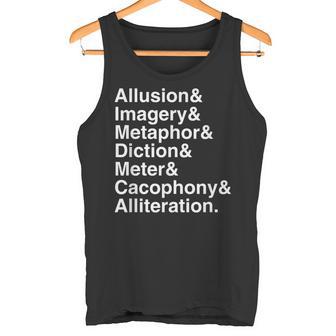Poetry Literary Devices タンクトップ - Kawaiitshirt