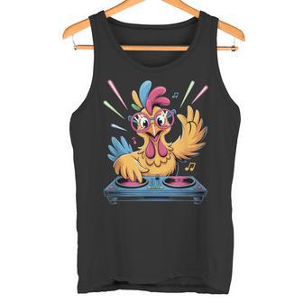 Poulet Dj Lunettes Mixage Musique Débardeur e - Cadeauxyz