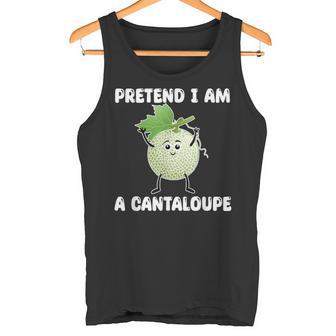 Pretend I Am A Cantaloupe メロン コスチューム マスクメロン タンクトップ - Kawaiitshirt