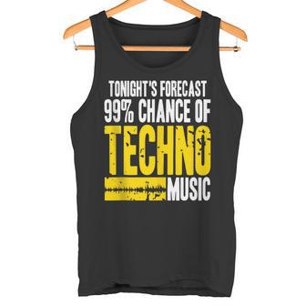Pronóstico 99 Música Techno Humor Dj Nocturno In Mangas Camiseta sin mangas - Regaloses