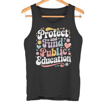 Proteger Y Financiar La Educación Pública Maestros Públicos Escuelas Camiseta sin mangas - Regaloses