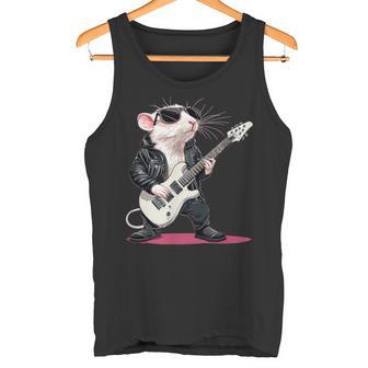 Rata Blanca Casual Con Disfraz De Guitarra Eléctrica Genial Camiseta sin mangas - Regaloses