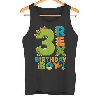 Rawr I'm 3 Three Rex Dinosaur 3Rd Birthday Boy Party タンクトップ - Kawaiitshirt