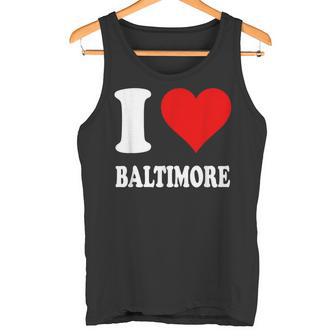 Red Heart I Love Baltimore タンクトップ - Kawaiitshirt
