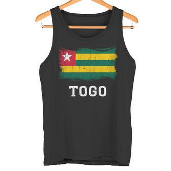 Rétro Togo Drapeau Chemiseintage Togolais Grunge Graphique Manche Longue Débardeur e - Cadeauxyz