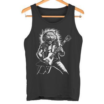 Rock Cat & Guitare Rock Musique Rocker Guitariste Débardeur e - Cadeauxyz